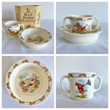 Load image into Gallery viewer, Vintage BUNNYKINS Royal Doulton 2Pc Children’s Fine China Feeding Set

