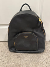 Load image into Gallery viewer, Coach black leather backpack
