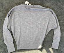 Load image into Gallery viewer, We The Free (Free People) Gray Dolman Sleeve Knit Top Zipper Shoulder X-SMALL Adult XS
