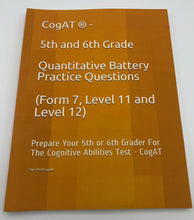 Load image into Gallery viewer, COGAT 5th 6th Grade Practice Questions Book
