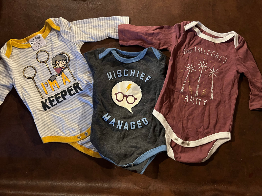 Harry Potter onesies set 6 months