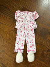 Load image into Gallery viewer, American Girl winter pajama &amp; slippers set
